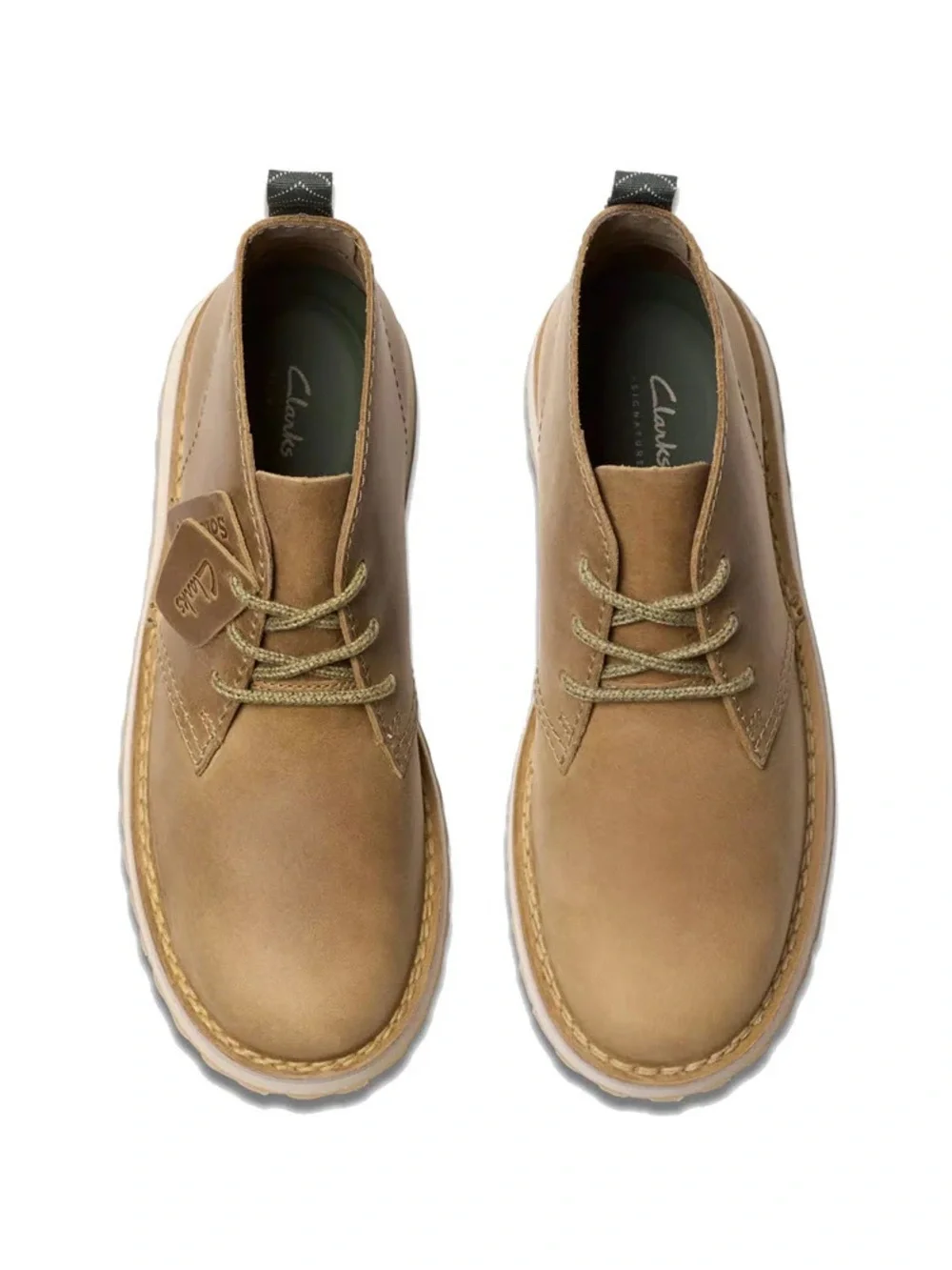 Clarks Overdale boots  Men’s Tan Leather Chukka Lace-Up Casual sz 8.5